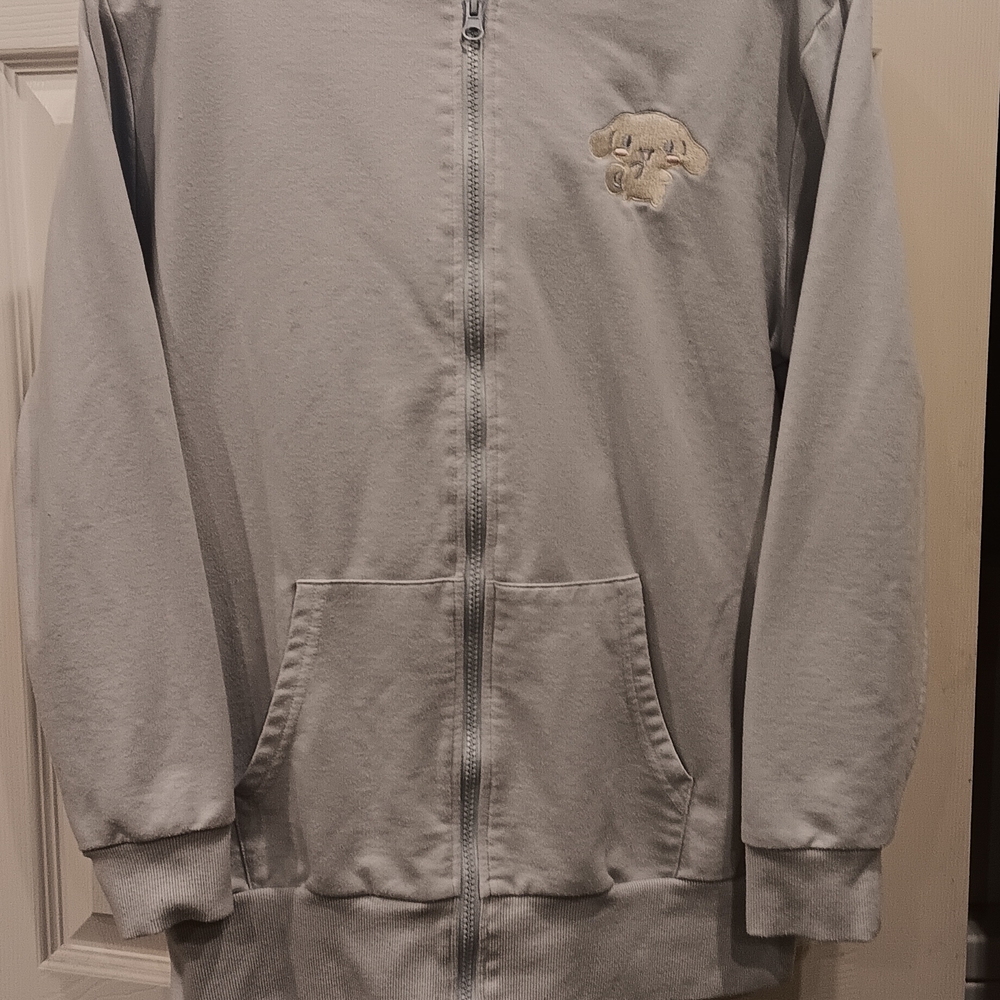 Sanrio Womens Kawaii Baby Blue Zip-Up Jacket Size M-L